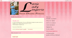 Desktop Screenshot of littleladylingerie.blogspot.com