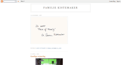 Desktop Screenshot of familiekistemaker.blogspot.com