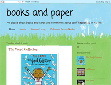 Tablet Screenshot of booksandpaper.blogspot.com