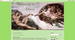 Desktop Screenshot of pensamientosdelitaman.blogspot.com