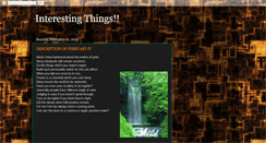 Desktop Screenshot of interesting-rdthings.blogspot.com