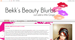 Desktop Screenshot of beautyblurbsbybekk.blogspot.com