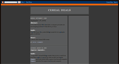 Desktop Screenshot of cerealdeals.blogspot.com