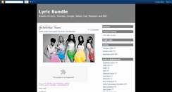 Desktop Screenshot of lyricbundle.blogspot.com