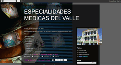 Desktop Screenshot of especialidadesmedicasdelvalle.blogspot.com