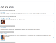Tablet Screenshot of justonechick.blogspot.com