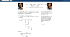 Desktop Screenshot of dailyfeynmanlongdivisionpuzzles.blogspot.com