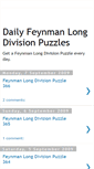 Mobile Screenshot of dailyfeynmanlongdivisionpuzzles.blogspot.com