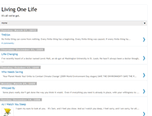 Tablet Screenshot of livingonelife.blogspot.com