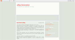 Desktop Screenshot of ebaygeneration.blogspot.com