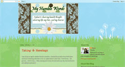 Desktop Screenshot of my-humble-words.blogspot.com
