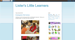 Desktop Screenshot of listerslittlelearners.blogspot.com