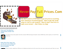 Tablet Screenshot of neverpayfullprices.blogspot.com