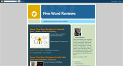 Desktop Screenshot of fivewordreviews.blogspot.com