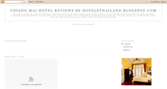 Desktop Screenshot of chiang-mai-hotel-reviews.blogspot.com