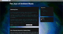 Desktop Screenshot of joysofambient.blogspot.com