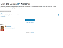 Tablet Screenshot of justthemessengerministries.blogspot.com