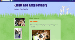 Desktop Screenshot of mattandamyrosner.blogspot.com