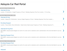 Tablet Screenshot of carpoolmalaysia.blogspot.com
