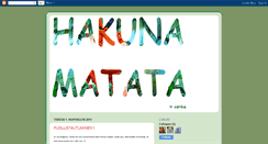 Desktop Screenshot of hakunamatataeerika.blogspot.com