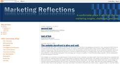 Desktop Screenshot of marketingreflections.blogspot.com