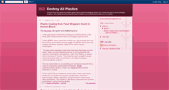 Desktop Screenshot of destroyallplastics.blogspot.com