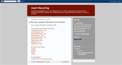 Desktop Screenshot of insertrecycling.blogspot.com