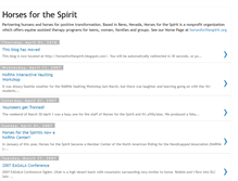 Tablet Screenshot of horsesforthespirit.blogspot.com