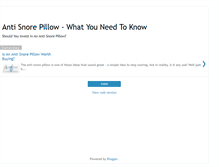 Tablet Screenshot of anti-snorepillow.blogspot.com