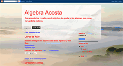 Desktop Screenshot of algebraacosta.blogspot.com