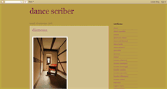 Desktop Screenshot of dancescriber.blogspot.com