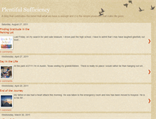 Tablet Screenshot of plentifulsufficiency.blogspot.com