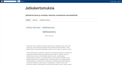 Desktop Screenshot of jatkokertomukset.blogspot.com