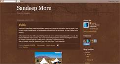 Desktop Screenshot of moresandeep.blogspot.com