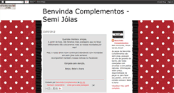 Desktop Screenshot of benvindacomplementosbh.blogspot.com