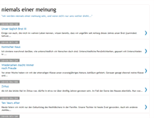 Tablet Screenshot of niemalseinermeinung.blogspot.com