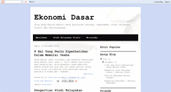 Desktop Screenshot of ekonomidasar.blogspot.com