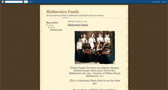 Desktop Screenshot of mahlmeisterfamily.blogspot.com