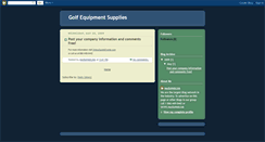 Desktop Screenshot of golfequipmentsupplies.blogspot.com