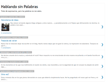 Tablet Screenshot of hablando-sin-palabras.blogspot.com