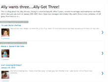 Tablet Screenshot of allywantsthree.blogspot.com