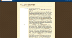 Desktop Screenshot of julianoneplanet.blogspot.com