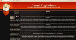 Desktop Screenshot of casualcogitations.blogspot.com