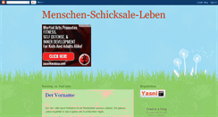 Desktop Screenshot of menschen-schicksale-leben.blogspot.com