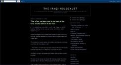 Desktop Screenshot of iraqiholocaust.blogspot.com