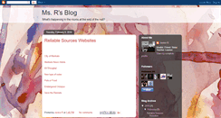 Desktop Screenshot of msreigertsblog.blogspot.com