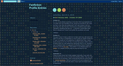 Desktop Screenshot of fanfictionprofileentries.blogspot.com