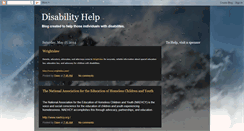 Desktop Screenshot of disabilityhelpsite.blogspot.com