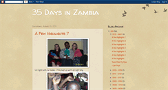 Desktop Screenshot of 35daysinzambia.blogspot.com