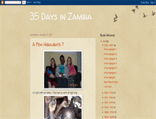 Tablet Screenshot of 35daysinzambia.blogspot.com